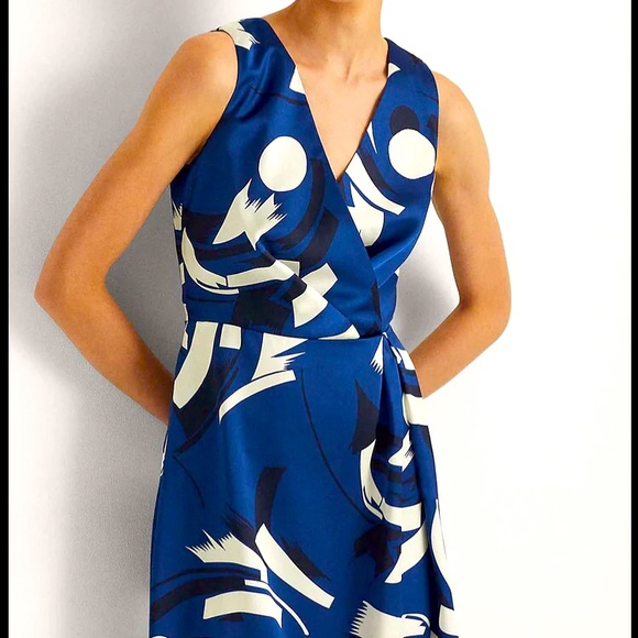 NWT Lauren Ralph Lauren Abstract Midi Dress Size 10 - Picture 4 of 8